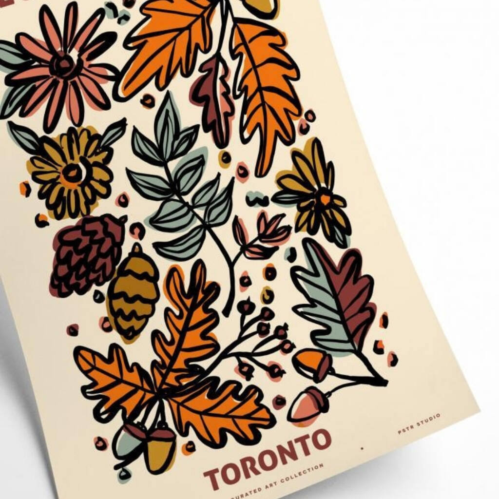 Fleurs Et Plantes Toronto 50cm X 70cm Artwork Poster By Ajouter Store