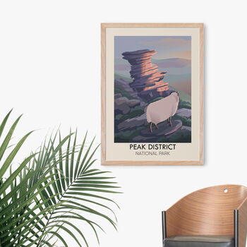 Peak District National Park Travel Poster Art Print, 4 of 8