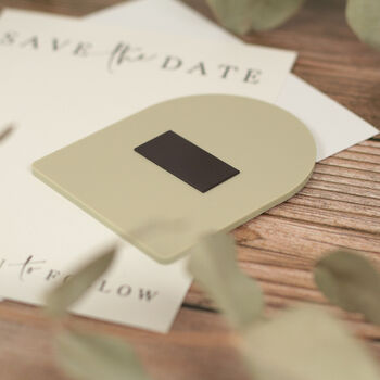 Acrylic Photo Wedding Save The Date Magnets, 3 of 9