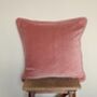 Sumptuous Velvet Cushion Cover Brickred Pink, thumbnail 2 of 4