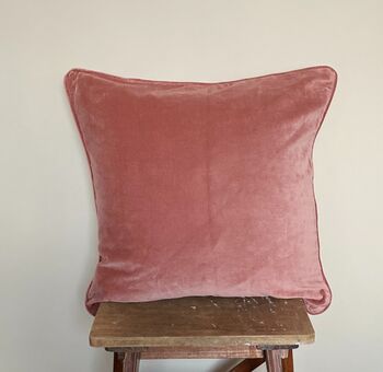 Sumptuous Velvet Cushion Cover Brickred Pink, 2 of 4