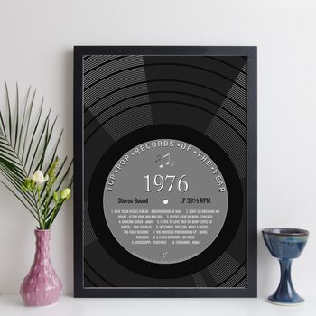 Personalised 50th Birthday Print Year 1976 Music Gift, 10 of 12