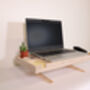 Birch Ply Desktop Screen Stand With Inbuilt Desk Tidy, thumbnail 4 of 11