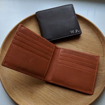 Personalised Foiled Men's Classic Leather Wallet, 10 of 11
