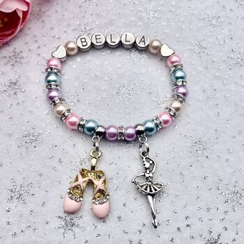Personalised Ballerina Or Gymnast Charm Bracelet, 2 of 12