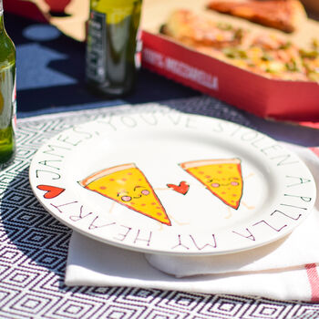 Personalised 'Pizza My Heart' Pizza Plate, 4 of 4