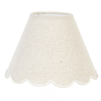 Scalloped Round Cotton Lampshade, 2 of 4