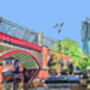 Castlefield Viaduct, Manchester Illustration Art Print, thumbnail 2 of 3