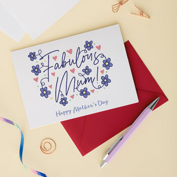 Fabulous Mum Floral Mothers Day Card, 3 of 3