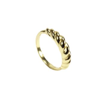 Croissant Signet Rings, Gold Vermeil 925 Silver, 5 of 7
