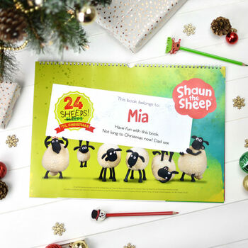 Personalised Shaun The Sheep Activity Advent Calendar, 5 of 9