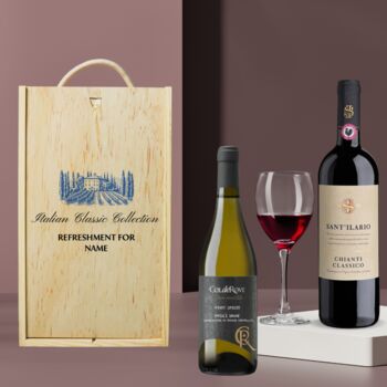 Personalised Italian Classic Red And White Wine Gift Set Collection, 2 of 5