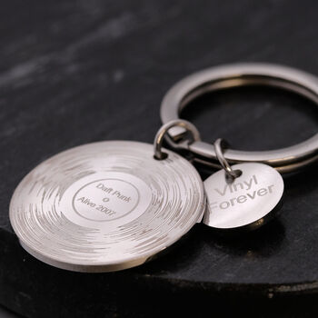 Vinyl Record Personalised Keyring, 2 of 9