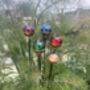 Set Of Five Colourful Glass And Copper Garden Sculptures, thumbnail 2 of 11