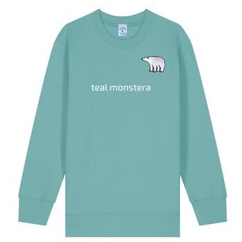 Organic Cotton Embroidered Polar Bear Sweatshirt, 7 of 11