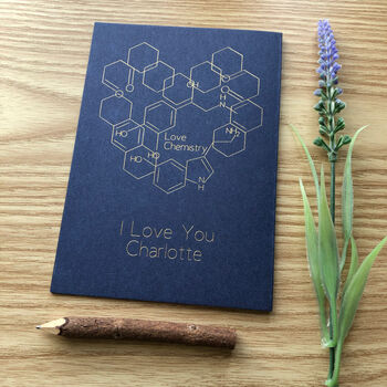 Personalised Love Chemistry Gold Foil Card, 4 of 12