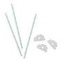 Mint Green Cloud Shaped Paper Party Straws, thumbnail 2 of 3