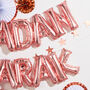 Rose Gold 'Ramadan Mubarak' Foil Letter Balloon Set, thumbnail 2 of 4