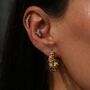 Esme Gemstone Gold Hoop Earrings, thumbnail 1 of 8