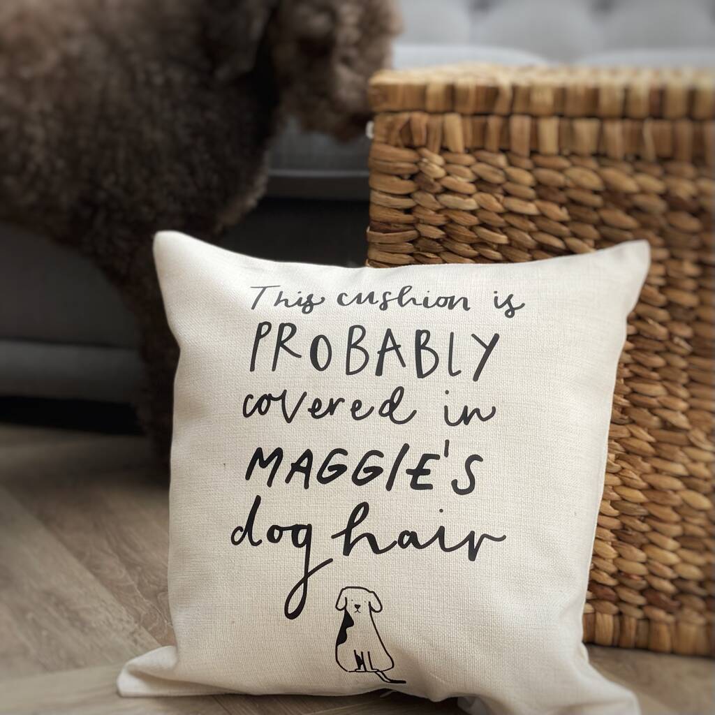 Personalised Dog Hair Cushion By Solesmith | notonthehighstreet.com