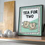 Tea For Two Print Three Colour Options, thumbnail 6 of 11