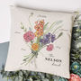 Personalised Family Birth Month Flower Cushion, thumbnail 3 of 8