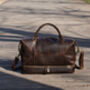 Leather Weekend Bag With Suit Compartment, thumbnail 2 of 12