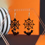 Halloween Web And Bat Earrings, thumbnail 3 of 9