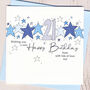 Personalised Starry 30th Birthday Card, thumbnail 2 of 3