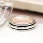 Personalised Sterling Silver Slim Spinning Ring, thumbnail 1 of 10