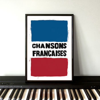French Style Protest Poster Print 'Chansons Francaises', 2 of 4