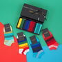 Block Stripe Women’s Trainer Socks Gift Box, thumbnail 1 of 7