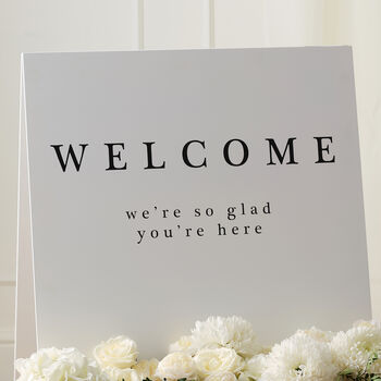 White Wooden Welcome Sign Flower Box, 2 of 2
