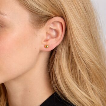 Solid 9ct Gold Ball Stud Earrings – 6mm, 3 of 7