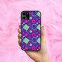 Purple Memphis Pattern iPhone Case, thumbnail 1 of 2