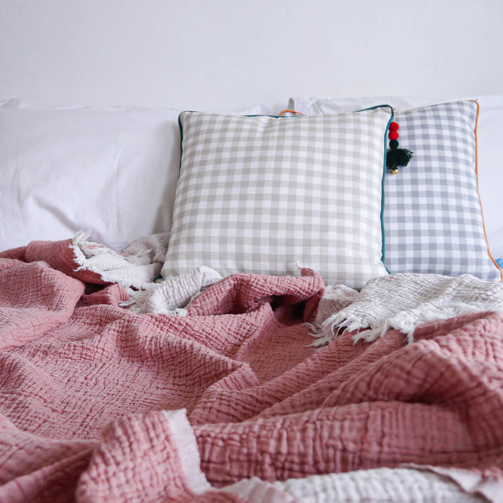 Super King Size Cotton Gauze Blanket By Living Roots