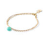 December Turquoise Gold And Silk Birthstone Bracelet, thumbnail 2 of 5
