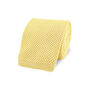 100% Polyester Diamond End Knitted Tie Pastel Yellow, thumbnail 3 of 6