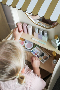 Personalised Wooden Beauty Salon Vanity Toy, 8 of 12