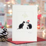 Black And White Cats Christmas Card, thumbnail 1 of 2