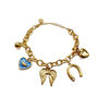 Amalfi Luxe 18k Gold Plated Multi Charm Bracelet, thumbnail 2 of 2