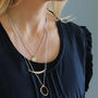'Moon And Sun' Three Layered Mix Length Chain Necklace, thumbnail 2 of 3