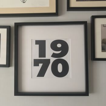 Personalised Birthday Date Print In Frame, 2 of 2