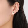 Sterling Silver Pug Stud Earrings, thumbnail 7 of 12