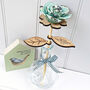 Handmade Pottery Ceramic And Personalised Wood Rose, thumbnail 4 of 8