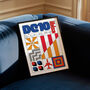 Dc10 Ibiza Club Print | Poster | Wall Art | Geometric | Dj |Clubbing | Patterned | Bauhaus | Print | House Music, thumbnail 2 of 10