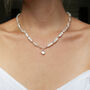 Pearl Necklace With Sterling Silver Heart Clasp, thumbnail 4 of 6