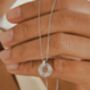 Roman Numeral Coin Cubic Zirconia Sterling Silver Necklace, thumbnail 3 of 5