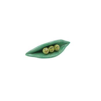 Glass Peas In A Pod Figurine In Gift Box, 2 of 3