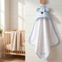 Personalised Baby Hooded Towel With Bear Ears, thumbnail 1 of 7